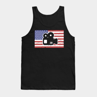 Film Camera & American Flag | Filmmaker Tank Top